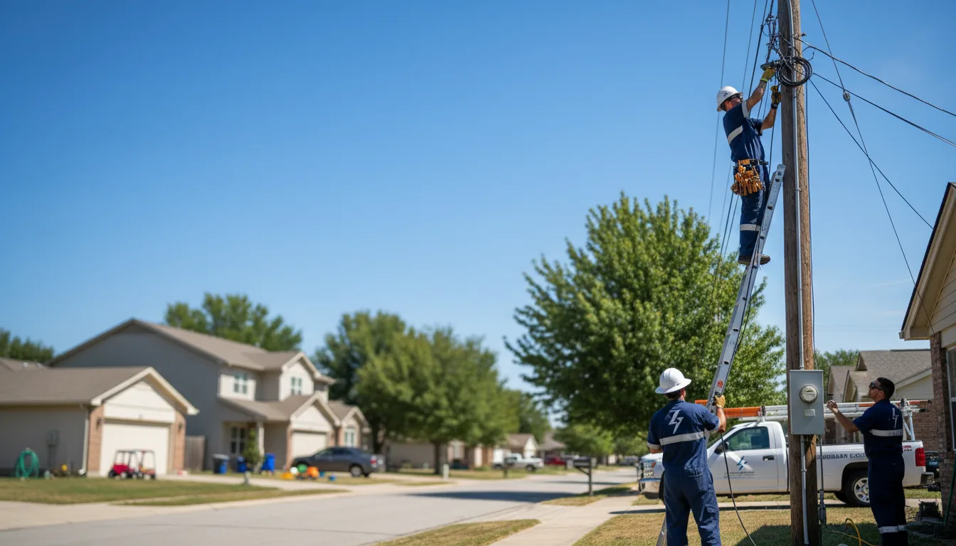 Residential electrician providing installation services in Mulhall, OK